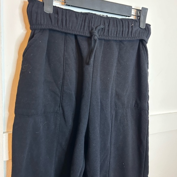 Planet Heart Black Foldover Wide Leg Sweatpants - Picture 6 of 6